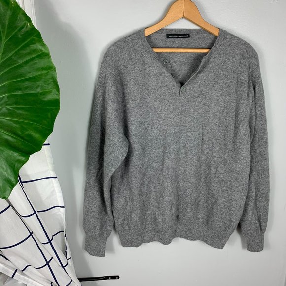 Aberdeen Cashmere Other - Aberdeen Cashmere Mens Half Button Sweater Size XL